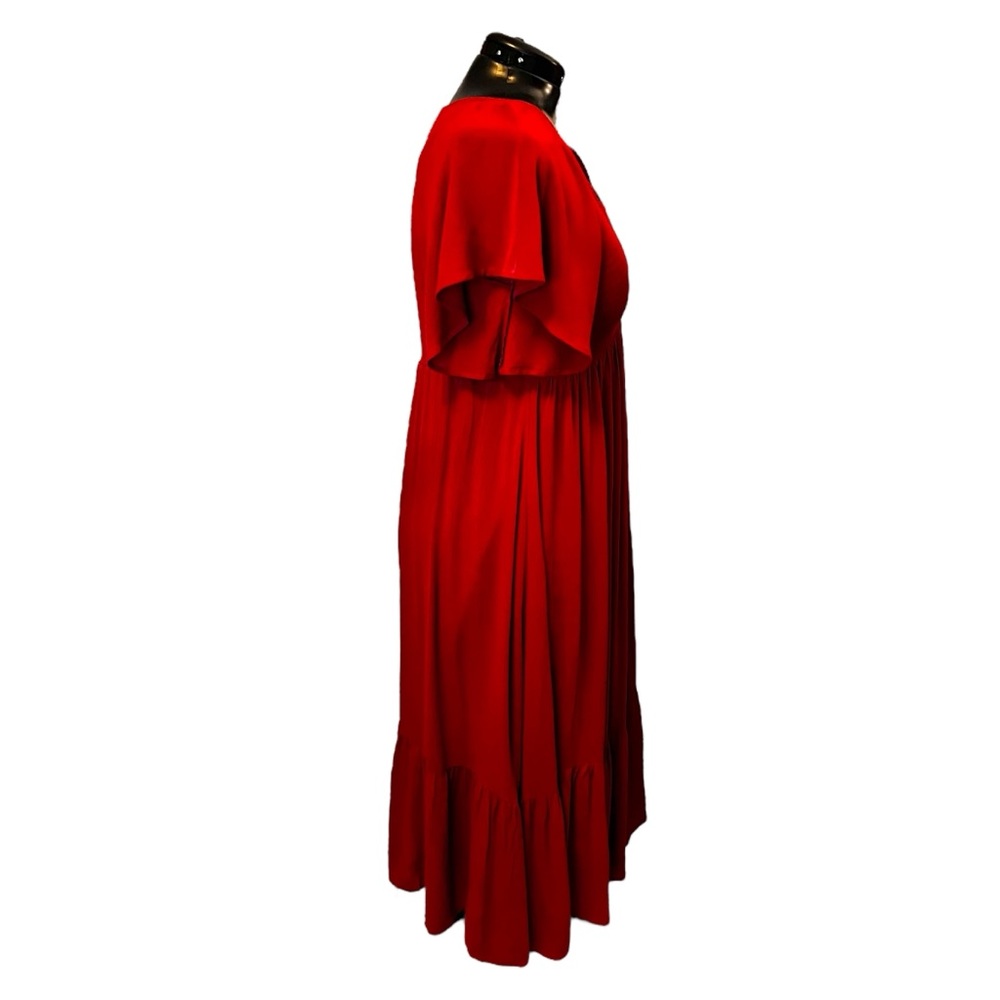 Baltic Born Felicity Midi/Maxi Dress with Smocked Top in Rust - Picture 9 of 16